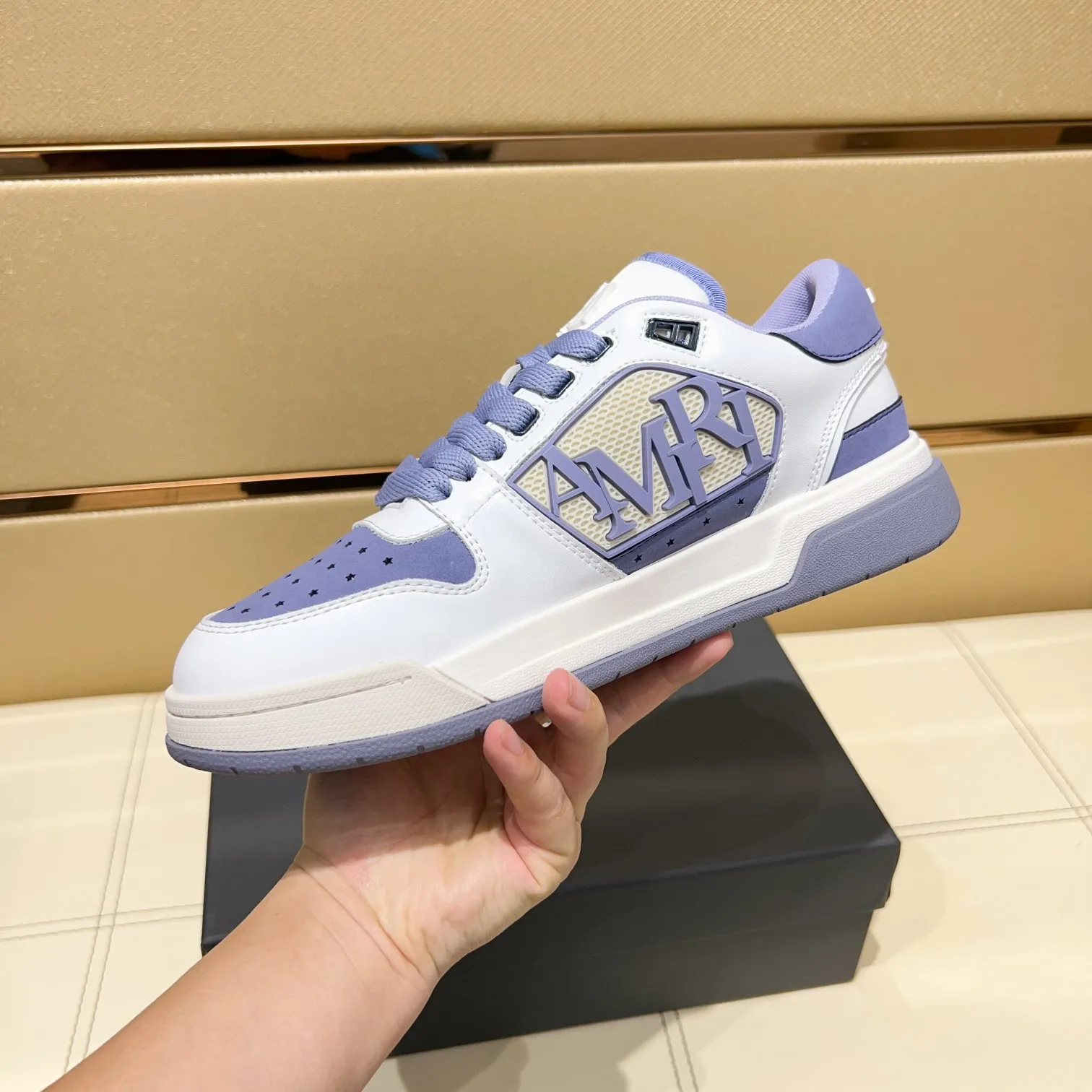 Men's men's shoes 💰500 [New style] 🌲🌲 Amiri - New Amiri trendy shoes, low-top casual sports shoes, the same style as celebrities, made of selected cowhide stitching, original outsole, comfortable on the feet, high-end workmanship, welcome to buy Size: 39-45 (customized for 46)